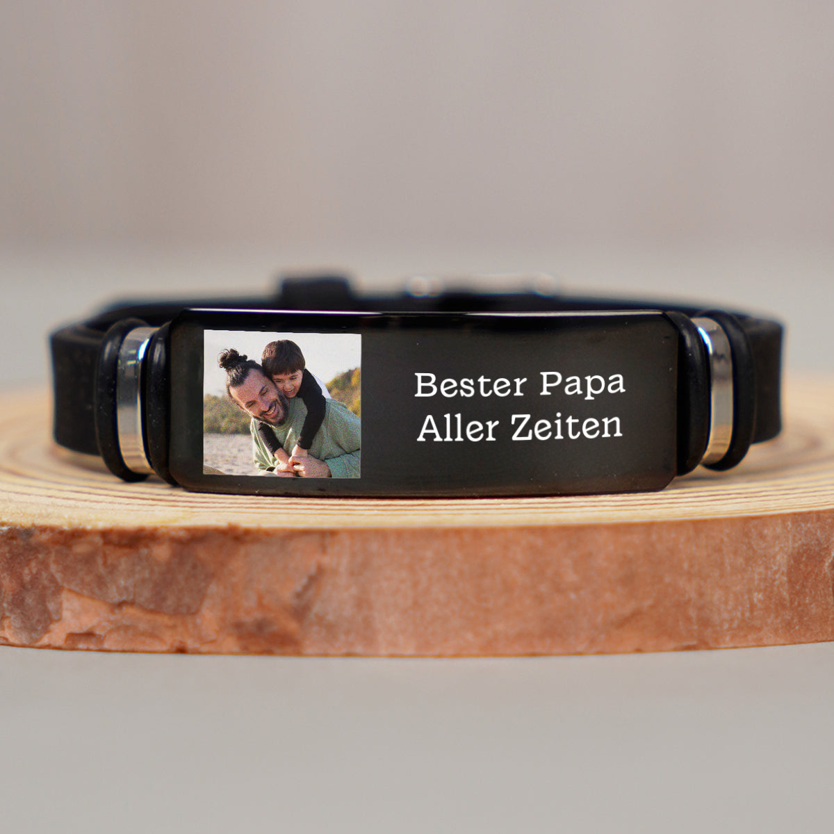 Für Papa-Silikon-Armband mit Foto