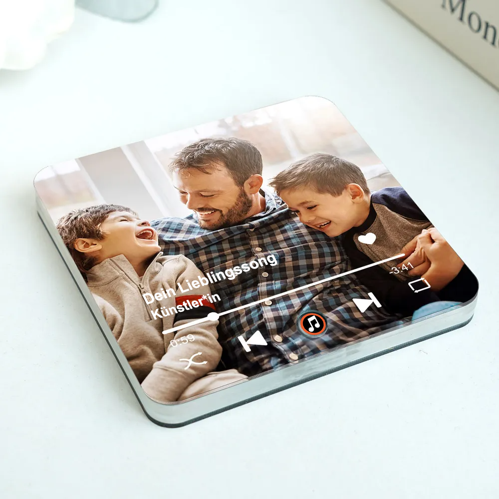 Musik-Acryl-Magneten mit Foto und Lied Geschenk für Familie