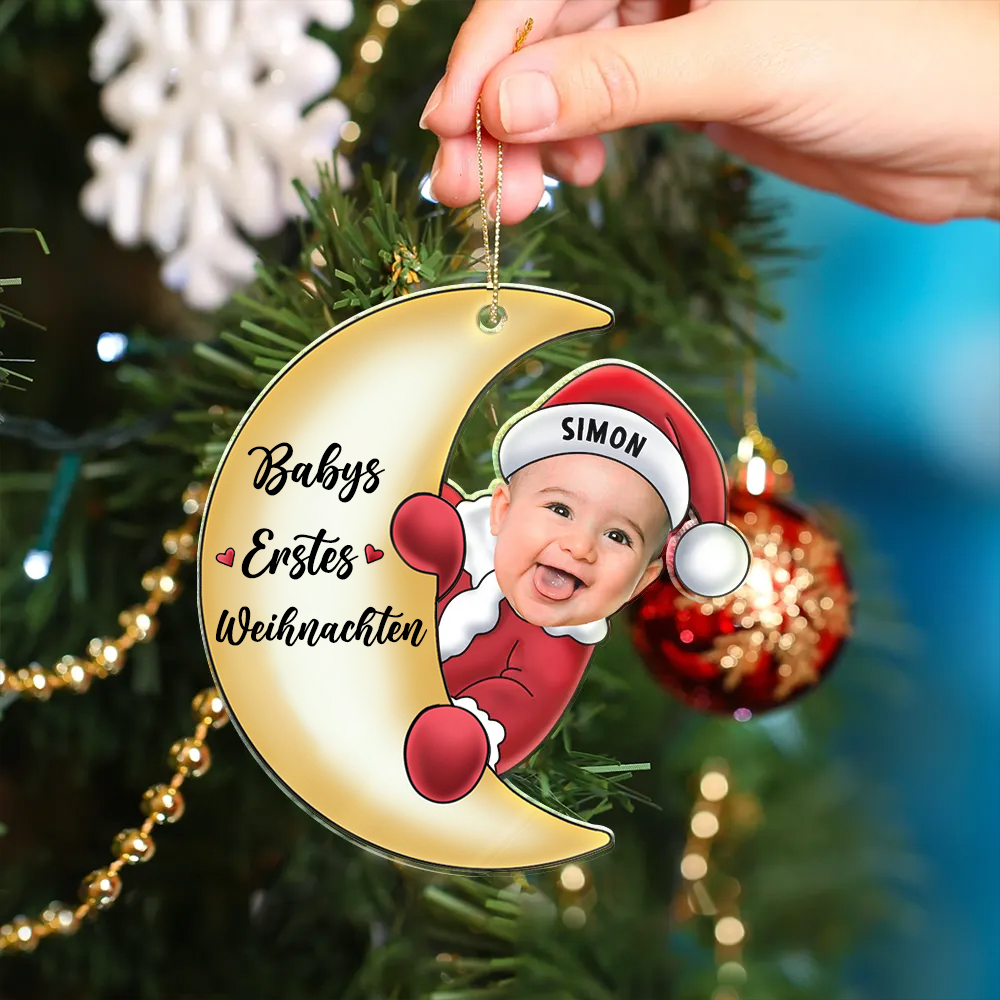 Babys Erstes Weihnachten-Acryl Foto Christbaumschmuck