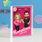 Komplizen fürs Leben - Personalisierter Acrylblock mit 2-6 Personen Geschenk für Paar und Freunde