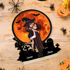 Halloween-Paar Personalisierte Holztafel mit Namen