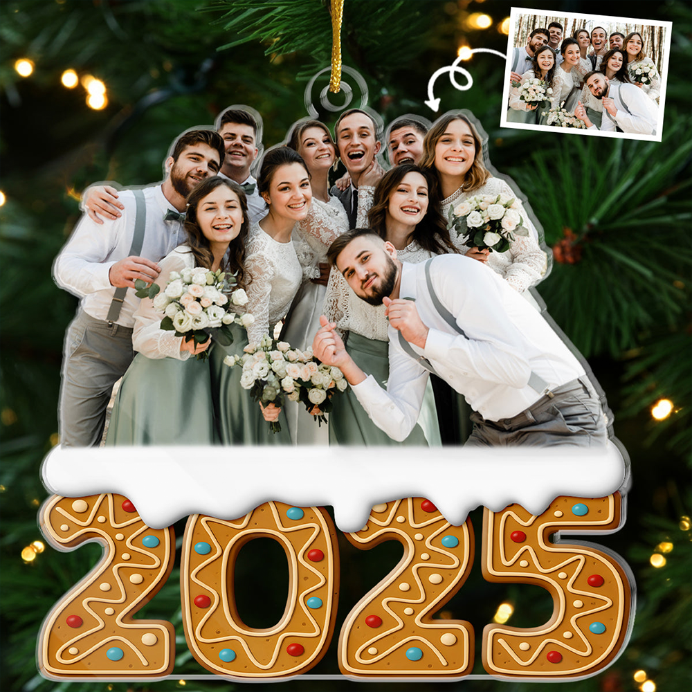 2025 Foto-Acrylornament Personalisierter Christbaumschmuck mit Foto