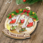 Weihnachten Familie Socken-Weihnachtsschmuck mit Text und 1-8 Namen-Geschenk für Familie