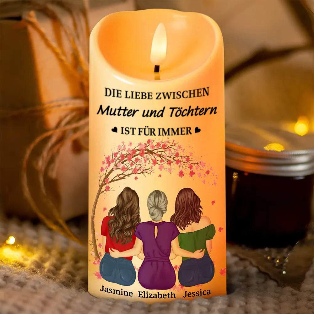 Mutter und Tochter Personalisierte LED-Kerze