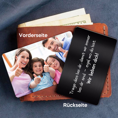 Brieftasche-Karte mit Foto und Text Geschenk für Partner und Papa