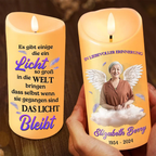 Personalisierte LED-Kerze Trauerkerze mit Foto - in liebevoller Erinnerung