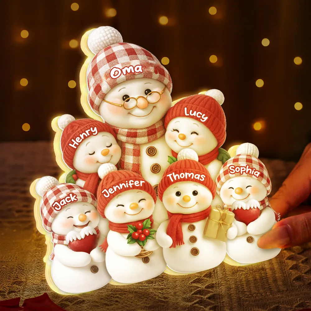 Personalisierte Lichtbox mit Oma und 1-9 Enkelkinder Geschenk für Oma