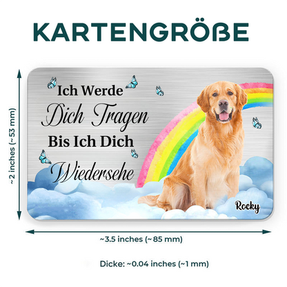 Foto-Brieftasche-Karte mit Regenbogen Trauergeschenk für Haustier