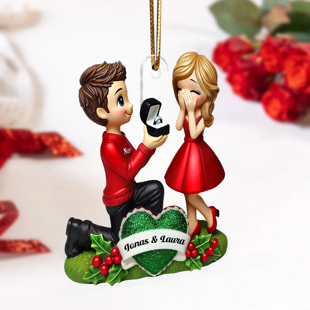 Heiratsantrag - Acrylanhänger mit Namen Geschenk für Paar