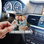 Personalisierter Acryl-Sonnenblendenclip mit Foto – „Fahr vorsichtig, Papa/Mama“