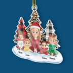 Mama/Oma mit Kinder - Personalisierter Acrylanhänger Christbaumschmuk