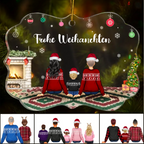 Weihnachtsanhänger mit Wunschtext-Geschenk für Familie-Personalisierte Acryl Ornament Weihnachtsschmuck
