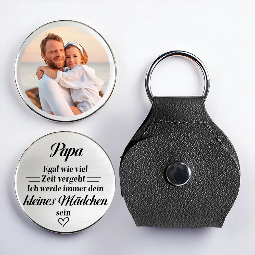 Immer Dein kleines Mädchen-Taschenumarmung mit Foto für Vater und Mutter