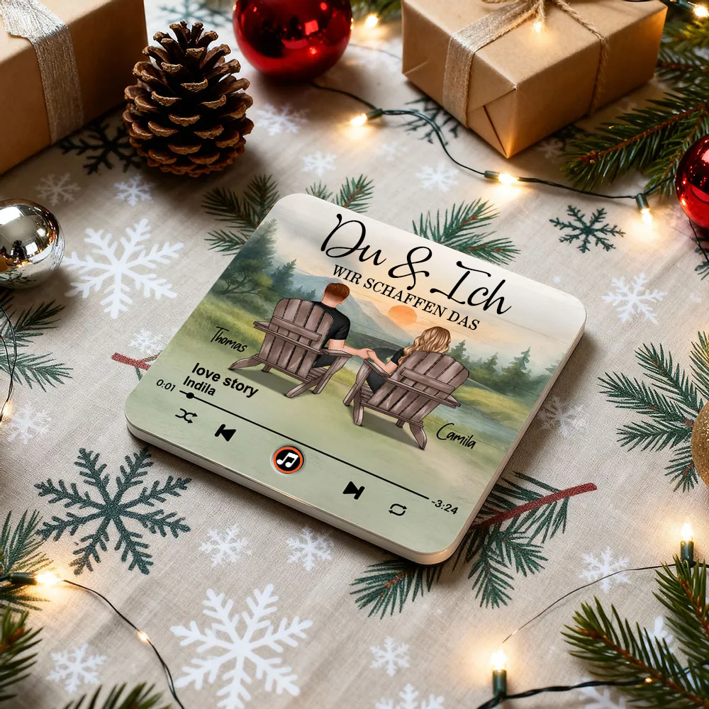 Sonnenaufgang Musik-Magneten mit Paar und Spruch