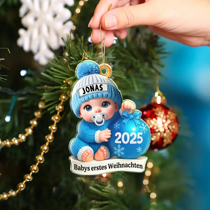 2025 Babys Erstes Weihnachten Personalisierter Acrylanhänger Christbaumschmuck