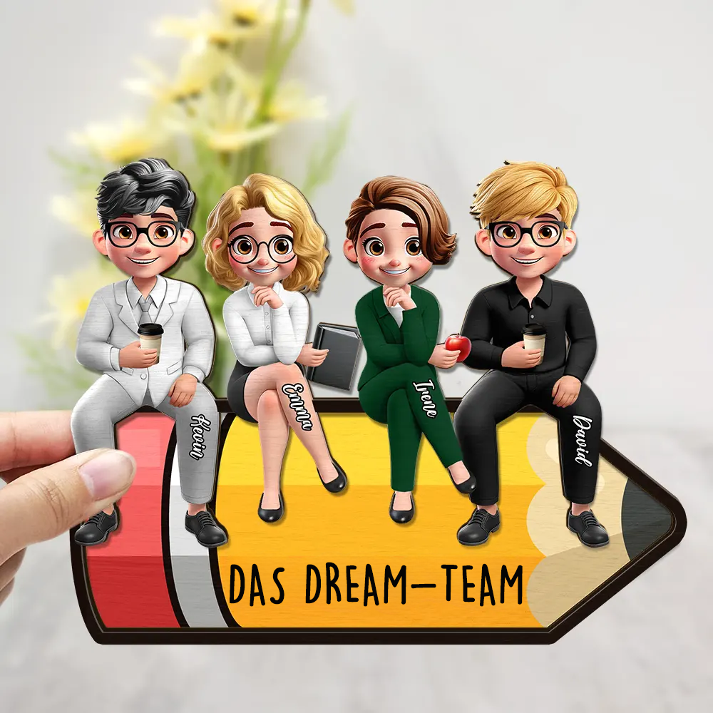 Personalisierte Holztafel Dekoration für Büro Geschenk für Lehrer und Kollegen