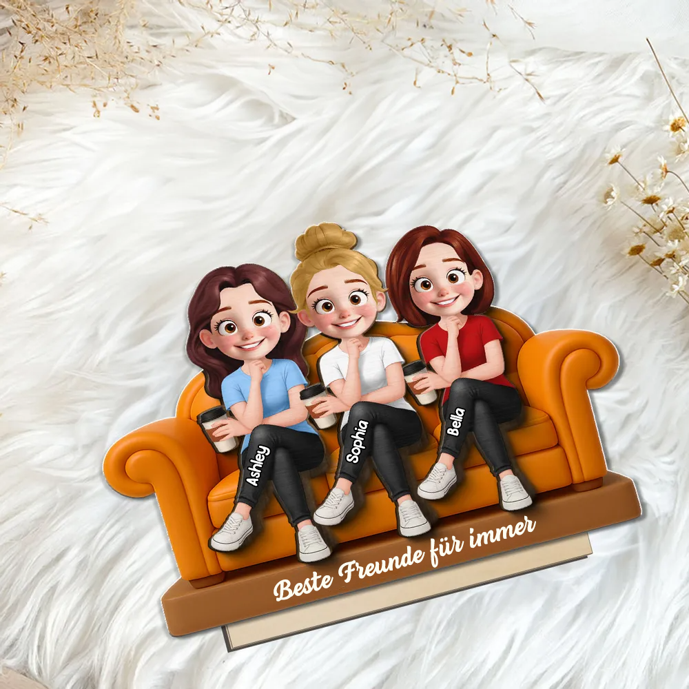 Personalisierte Holztafel mit 2-5 Frauen Geschenk für Schwestern und besten Freundinnen