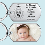 Edelstahl Schlüsselanhänger mit Foto Vatertaggeschenk