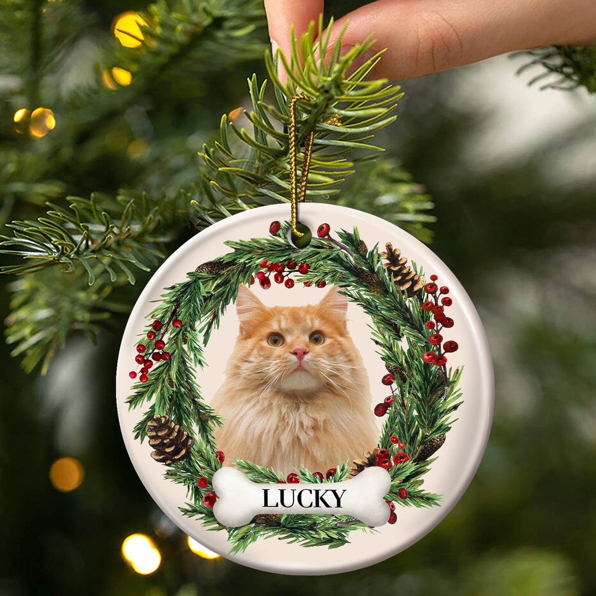 Individuelles Foto Keramikornament – Weihnachtsgeschenk für Tierliebhaber