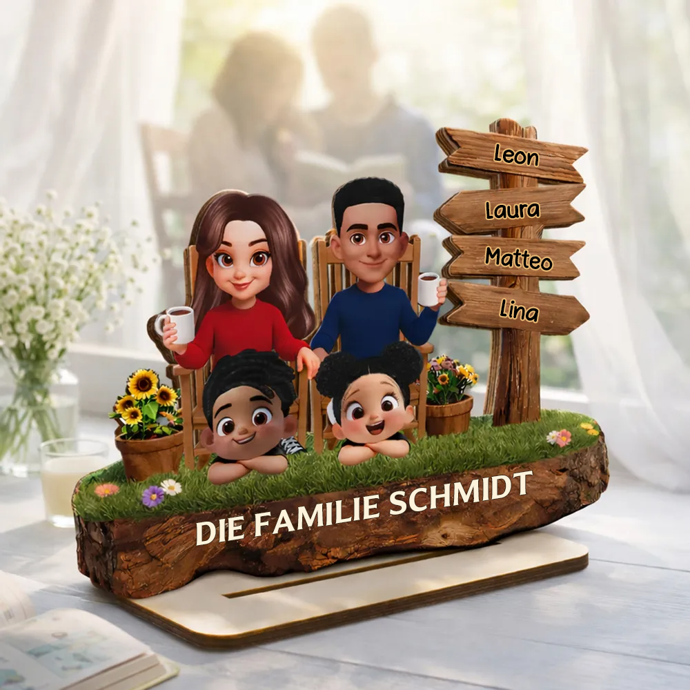 Eltern und Kinder-Personalisierte Holztafel Geschenk für Papa, Mama, Oma und Opa