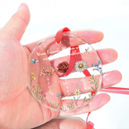 Personalisierter Glas-Weihnachtsanhänger für Freunde mit Geburtsblumen