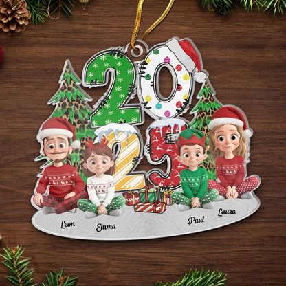 2025 Personalisierter Christbaumanhänger mit Familie Acrylornament