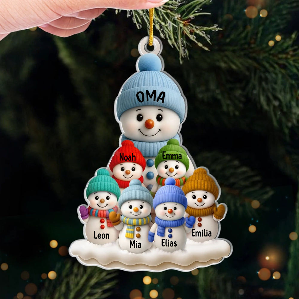 Schneemännchen - Acrylanhänger Christbaumanhänger Geschenk für Oma