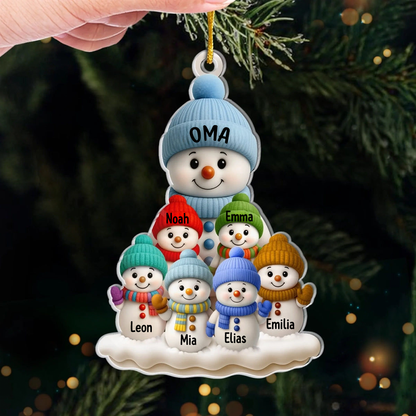 Schneemännchen - Acrylanhänger Christbaumanhänger Geschenk für Oma