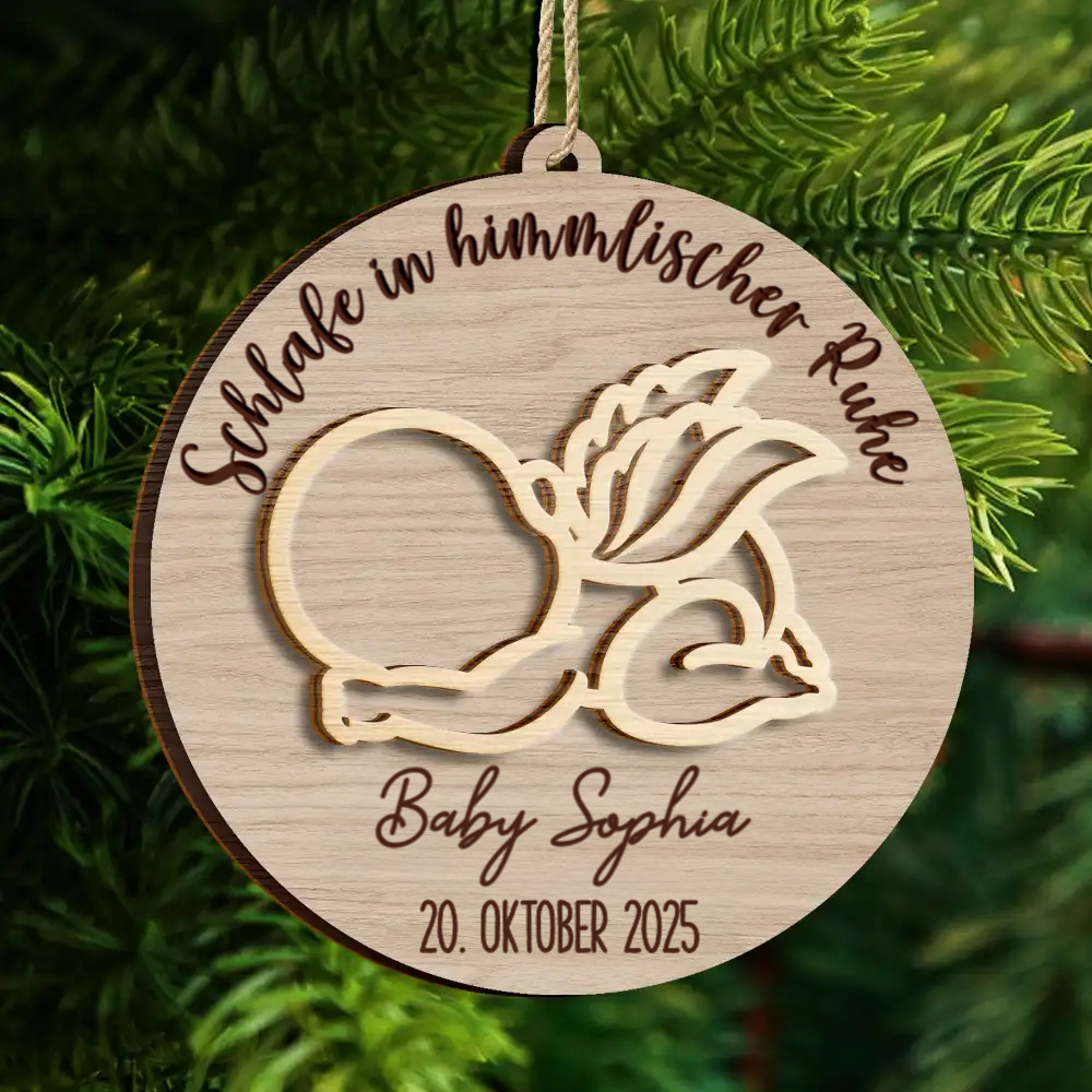 Verlust eines Babys-Personalisiertes Gedenk-Holzornament mit Name