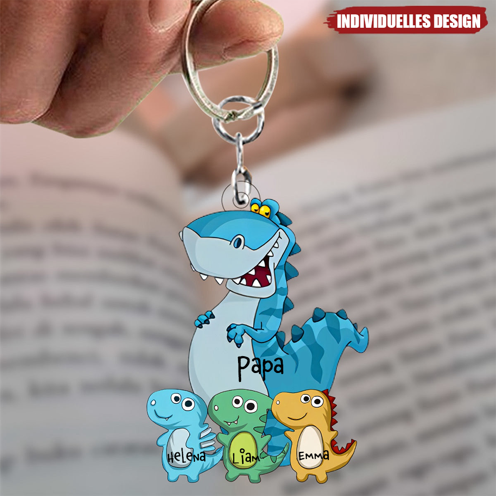 Dinosaurier-Personalisierter Acryl-Schlüsselanhänger für Opa