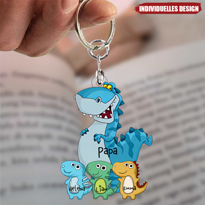 Dinosaurier-Personalisierter Acryl-Schlüsselanhänger für Opa