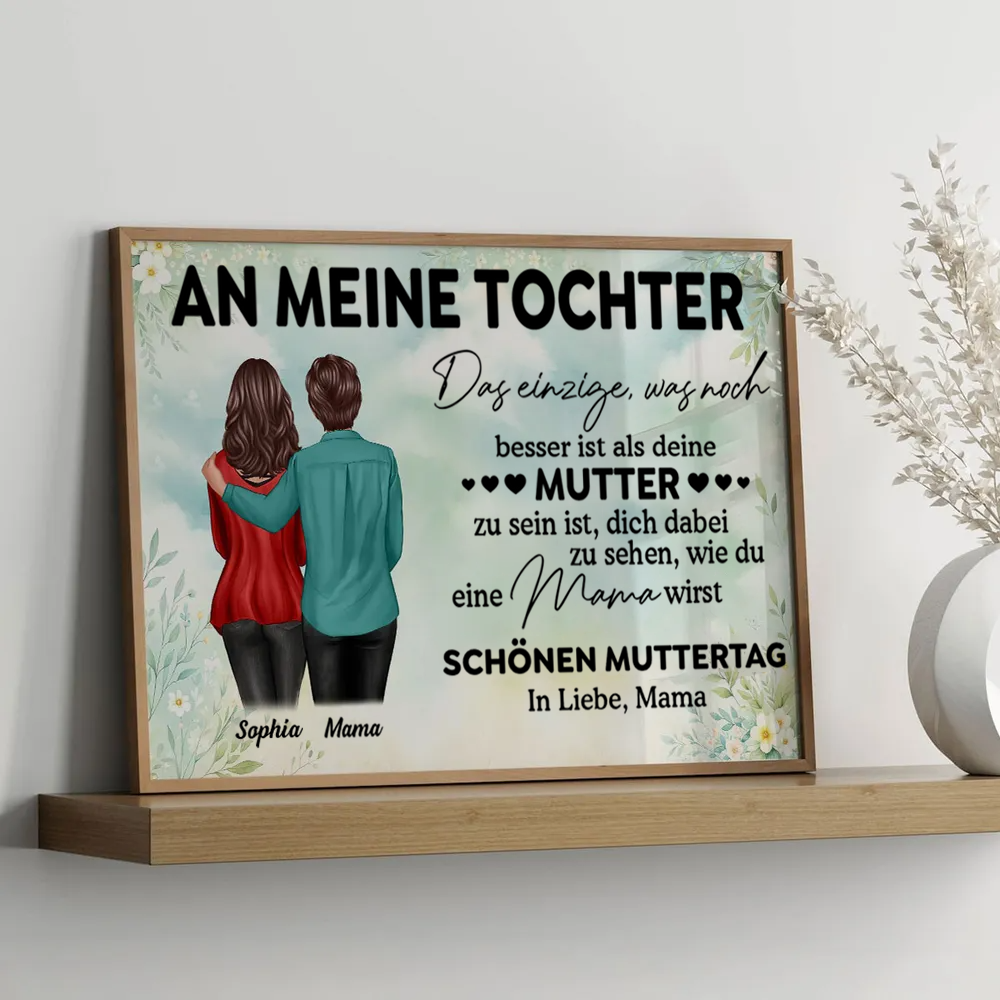 An meine Tochter/Schwiegertochter – Personalisiertes Wandbild Poster