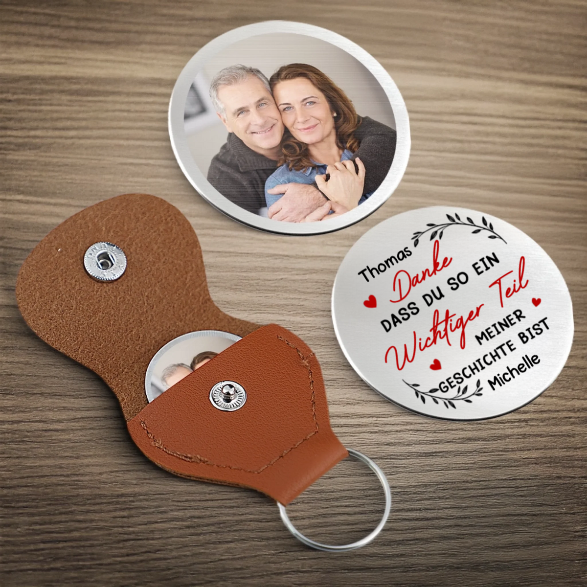 Dankeschön-Geschenk Personalisierte Taschenumarmung(Pocket Hug) mit Namen Geschenk für Paar