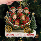 Acrylanhänger mit Fotos und Text Personalisierter Christbaumschmuk für Oma und Opa