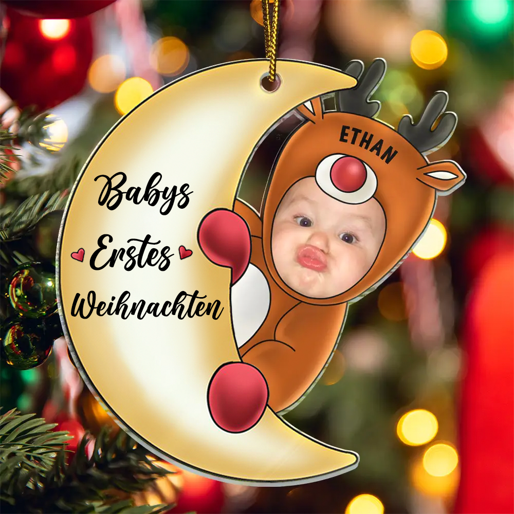 Babys Erstes Weihnachten-Acryl Foto Christbaumschmuck