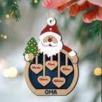 Weihnachtsmann's Sweethearts Personalisierte Weihnachten 2-Schicht-Holz-Ornament