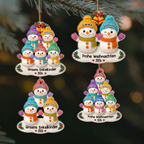 Personalisierter Acryl-Weihnachtsanhänger mit Namen – Schneemann-Motiv