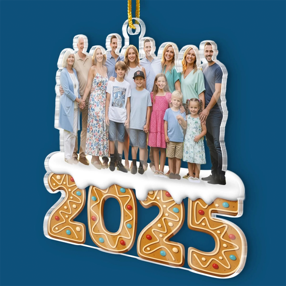 2025 Foto-Acrylornament Personalisierter Christbaumschmuck mit Foto