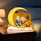 Paar unter dem Mond - Personalisierte LED-Lichtbox Geschenk für Paar