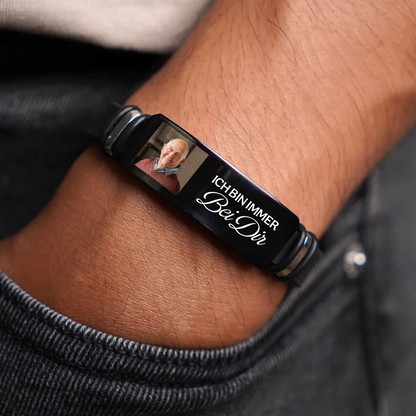 Ich gehe nicht allein-Personalisiertes Armband mit Foto