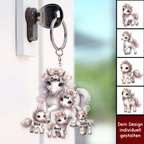 Pony-Personalisiertes Acryl-Schlüsselanhänger