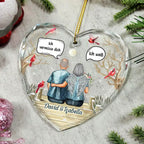 Glasornament in Herzform Christbaumanhänger zur Erinnerung Trauergeschenk