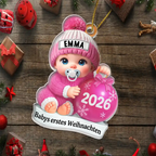 2025 Babys Erstes Weihnachten Personalisierter Acrylanhänger Christbaumschmuck