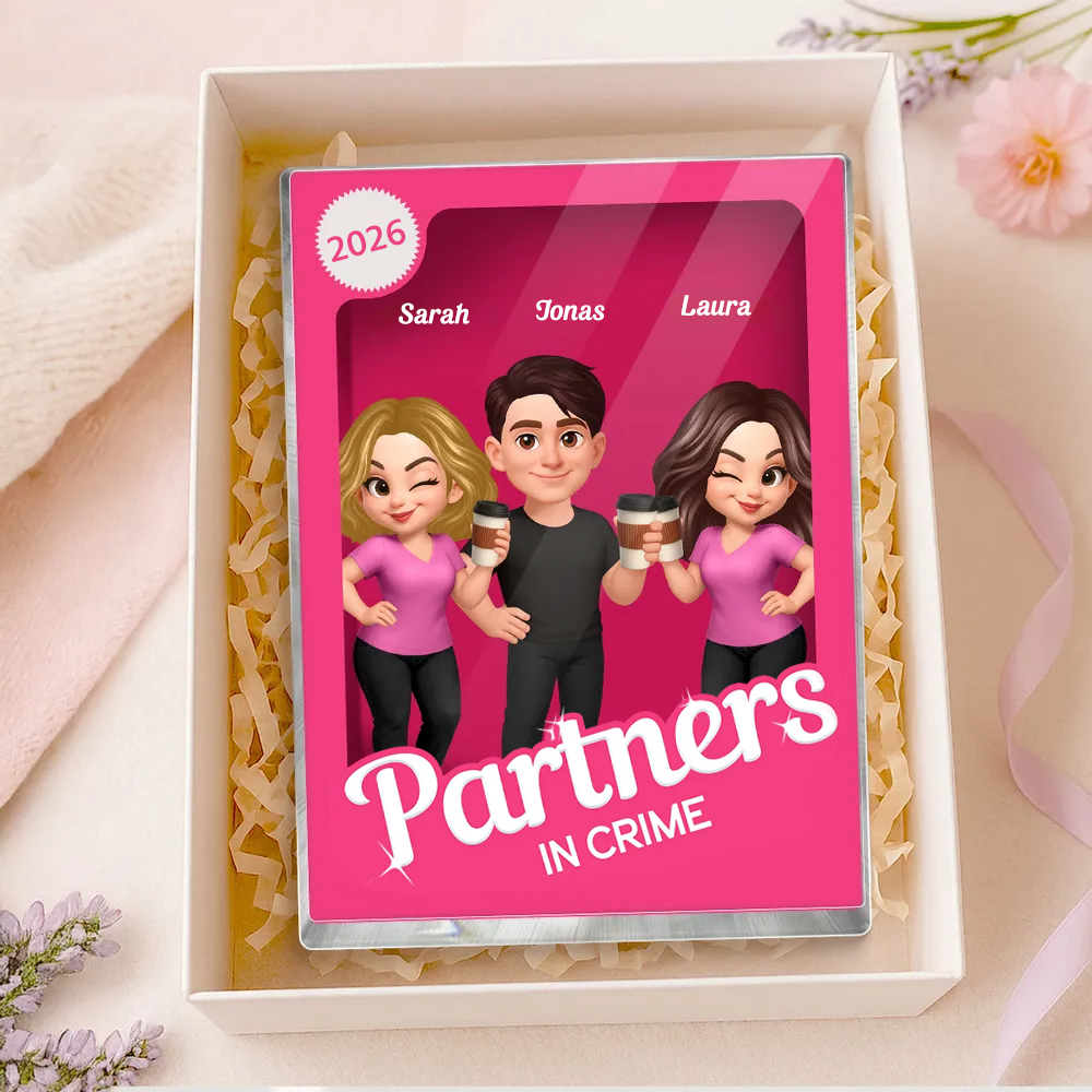 Komplizen fürs Leben - Personalisierter Acrylblock mit 2-6 Personen Geschenk für Paar und Freunde