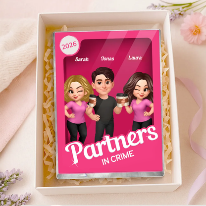 Komplizen fürs Leben - Personalisierter Acrylblock mit 2-6 Personen Geschenk für Paar und Freunde