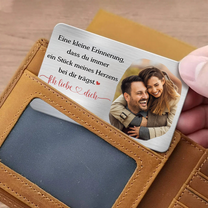 Eine Erinnerung-Brieftasche-Karte mit Foto Geschenk für Mann