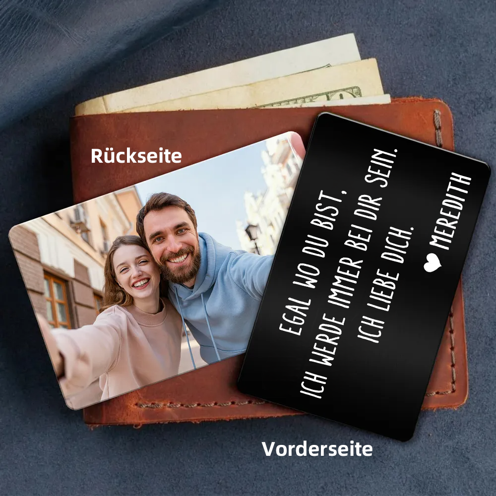 Foto Wallet Card Personalisierte Brieftasche-Karte für Paar