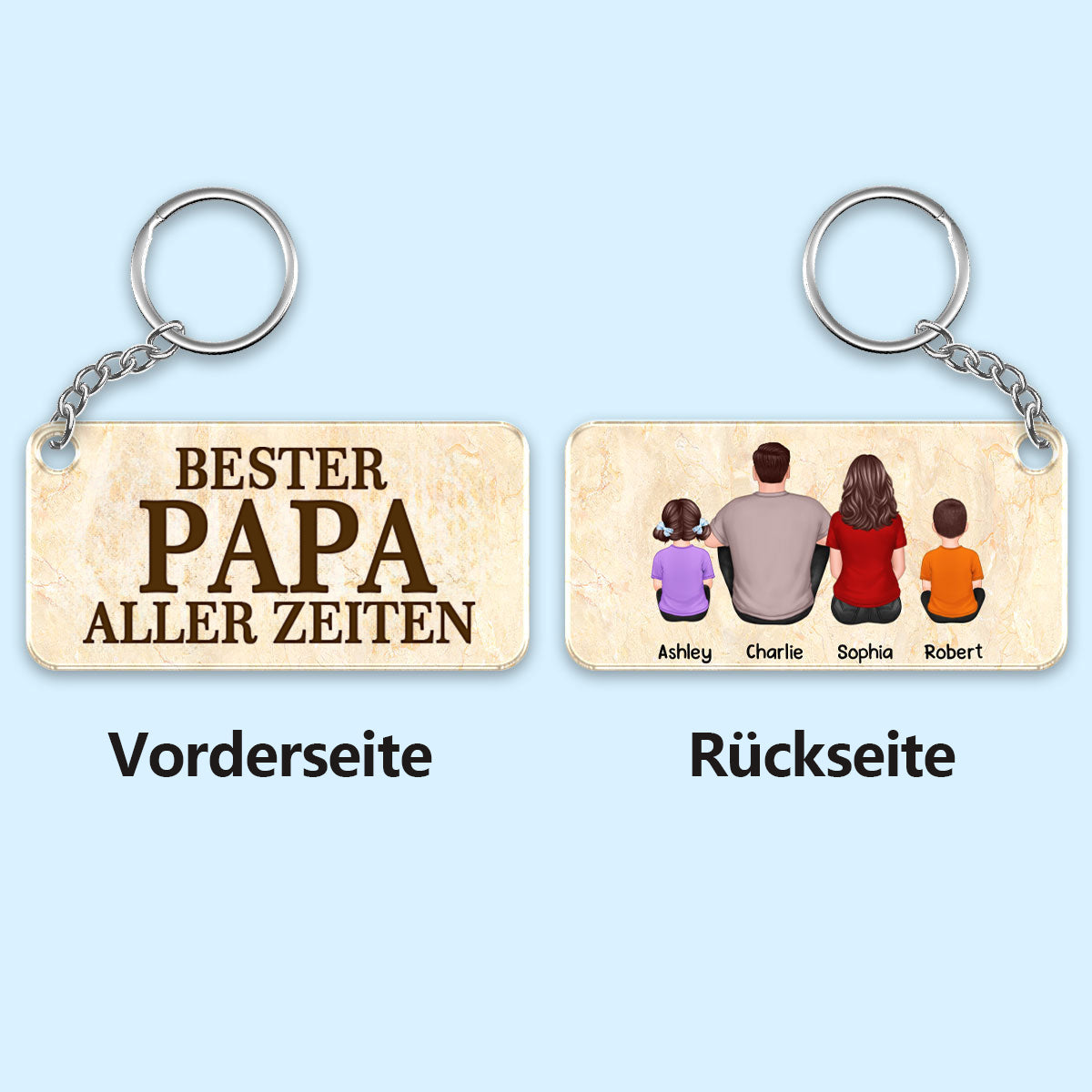 Geschenk für Papa Personalisierter Acryl-Schlüsselanhänger
