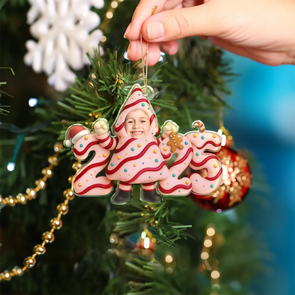 2025 Baby Personalisierter Acrylanhänger mit Foto Weihnachtsgeschenk