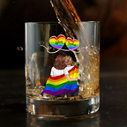Regenbogen Paare -Whisky-Glas mit 2 Personen personalisiert LGBT Paare